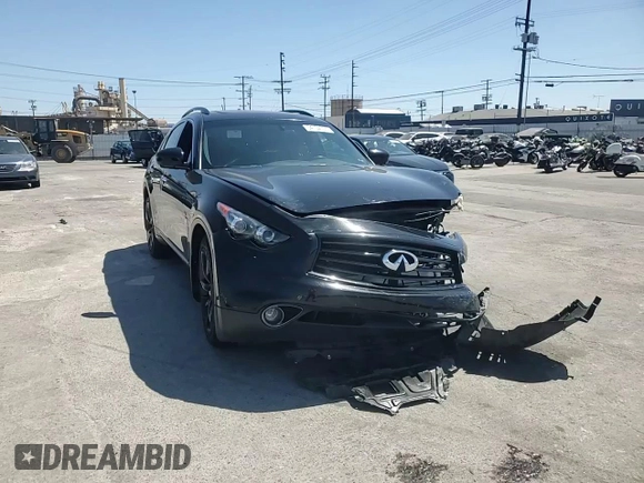 2015 Infiniti QX70 with VIN JN8CS1MU9FM380312, listed as a Copart auction lot 54104005 with 100,678 mi miles and Salvage Title. Bid and sale history available at DreamBid. Image 15.