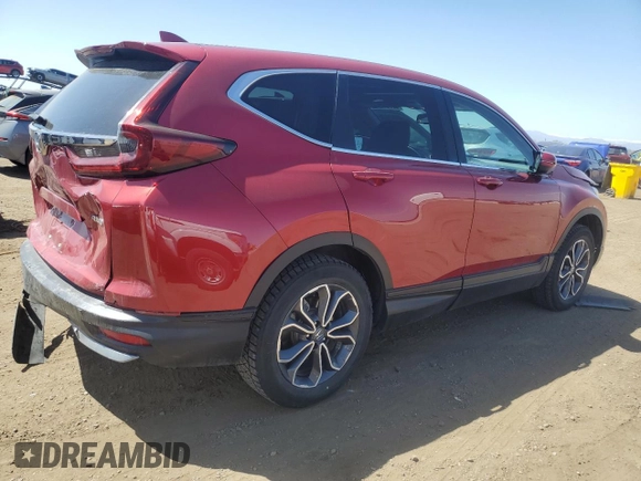 2021 Honda CR-V EX-L with VIN 2HKRW2H84MH646307, listed as a Copart auction lot 52990605 with 62,464 mi miles and Salvage Title. Bid and sale history available at DreamBid. Image 3.