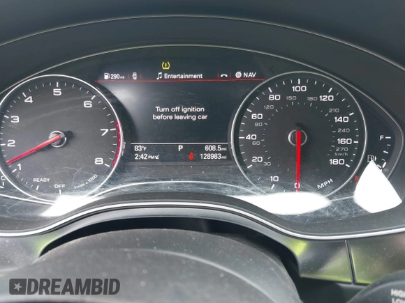 2018 Audi A6 Premium Plus with VIN WAUG8AFCXJN038268, listed as a IAAI auction lot 42442815 with 128,983 mi miles and . Bid and sale history available at DreamBid. Image 15.