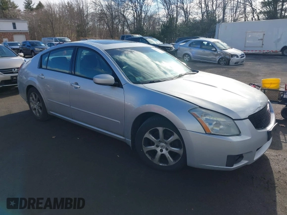 2008 Nissan Maxima 3.5 SL with VIN 1N4BA41E38C819947, listed as a IAAI auction lot 41714376 with 240,824 mi miles. Bid and sale history available at carsss.com. Image 1.