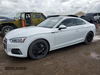 2018 Audi A5 Premium Plus z VIN WAUPNAF56JA002224, wystawiony jako Copart lot #58023195 z przebiegiem 52 575 mil mil oraz Szkoda całkowita • Salvage title. Historia ofert i sprzedaży dostępna na DreamBid. Obrazek 1.