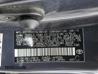 2013 Toyota Prius One z VIN JTDKN3DU1D5688821, wystawiony jako Copart lot #53647715 z przebiegiem 200 559 mil mil oraz Szkoda całkowita • Salvage title. Historia ofert i sprzedaży dostępna na DreamBid. Obrazek 12.