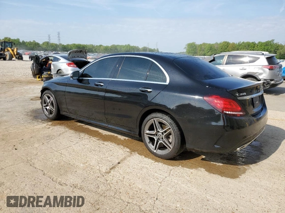 2021 Mercedes-Benz C 300 with VIN W1KWF8EB3MR643449, listed as a Copart auction lot 53101365 with 38,631 mi miles and Salvage title. Bid and sale history available at DreamBid. Image 2.