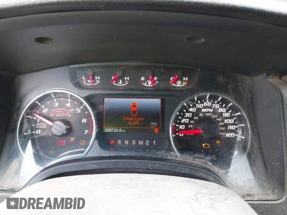 2013 Ford F-150 XL with VIN 1FTFW1EF3DFC74422, listed as a IAAI auction lot 42628205 with 258,733 mi miles and . Bid and sale history available at DreamBid. Image 7.