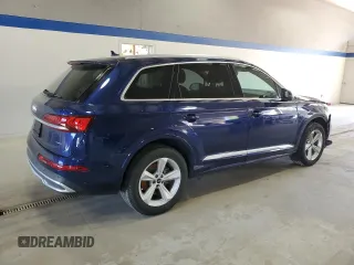 2021 Audi Q7 Premium with VIN WA1AJAF75MD020524, listed as a Copart auction lot 49584935 with 54,929 mi miles and Salvage Title. Bid and sale history available at carsss.com. Image 3.