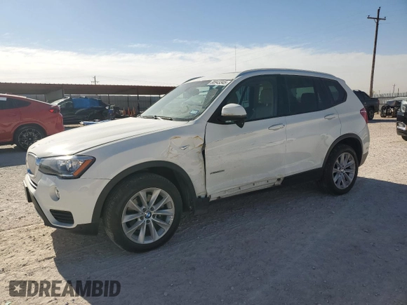 2016 BMW X3 sDrive28i with VIN 5UXWZ7C52G0T43353, listed as a Copart auction lot 88943345 with 98,696 mi miles and Salvage Title. Bid and sale history available at DreamBid. Image 1.