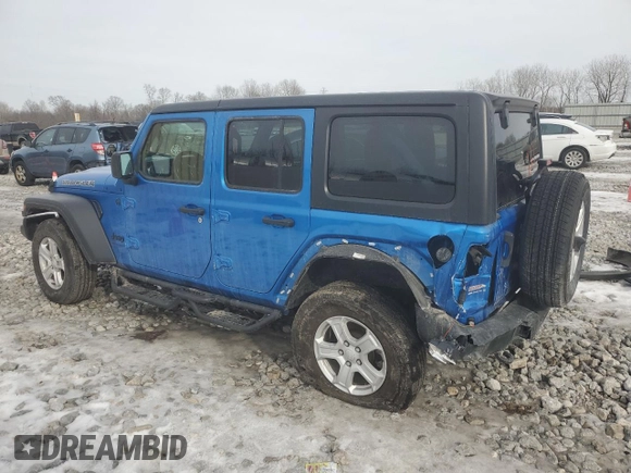 2023 Jeep Wrangler Sport S with VIN 1C4HJXDN5PW573692, listed as a Copart auction lot 42982875 with 25,584 mi miles and Salvage Title. Bid and sale history available at DreamBid. Image 2.