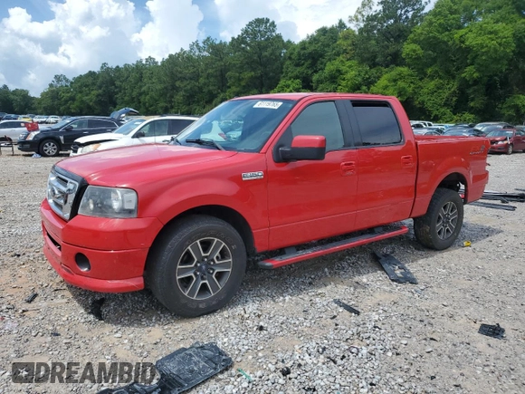 2008 Ford F-150 XL with VIN 1FTRW12WX8KD80753, listed as a Copart auction lot 61119765 with 153,203 mi miles and Salvage title. Bid and sale history available at DreamBid. Image 1.