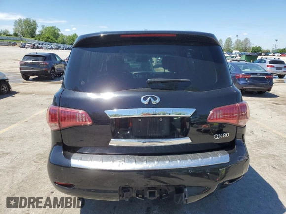 2017 Infiniti QX80 with VIN JN8AZ2NEXH9151613, listed as a Copart auction lot 55811025 with 286,125 mi miles and Salvage title. Bid and sale history available at DreamBid. Image 6.