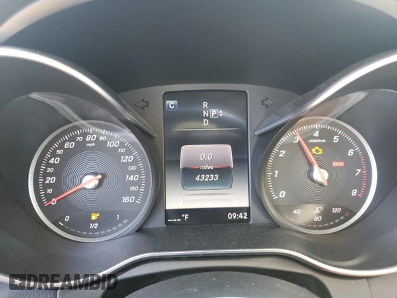 2015 Mercedes-Benz C 300 Luxury with VIN 55SWF4KBXFU095304, listed as a Copart auction lot 54377765 with 43,233 mi miles and Salvage Title. Bid and sale history available at DreamBid. Image 9.