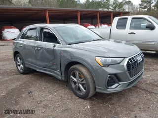 2020 Audi Q3 S line Premium with VIN WA1DECF34L1046543, listed as a IAAI auction lot 41715612 with 71,816 mi miles. Bid and sale history available at carsss.com. Image 1.