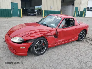 2000 Mazda MX-5 Miata with VIN JM1NB3538Y0155122, listed as a Copart auction lot 62815735 with 126,635 mi miles and Salvage title. Bid and sale history available at DreamBid. Image 1.