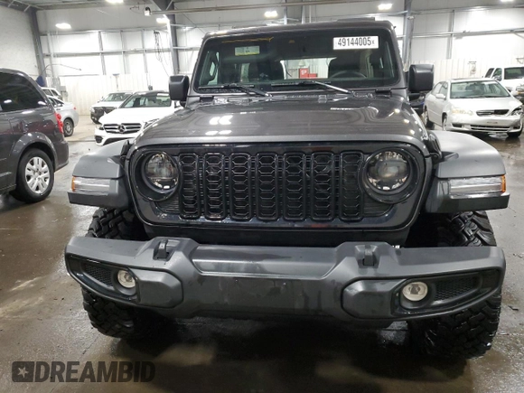 2024 Jeep Wrangler Willys with VIN 1C4PJXDG5RW312580, listed as a Copart auction lot 49144005 with 5,713 mi miles and Salvage Title. Bid and sale history available at carsss.com. Image 5.