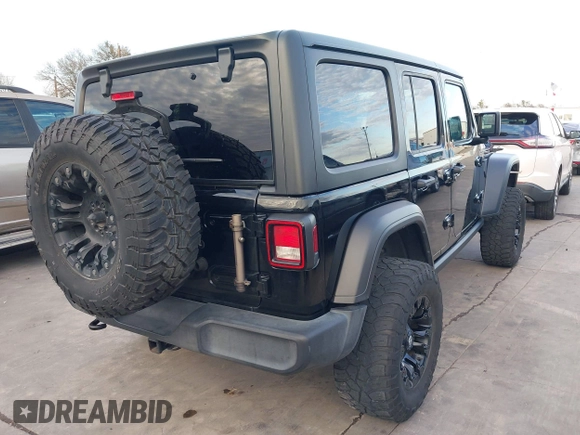 2019 Jeep Wrangler Unlimited Sport S with VIN 1C4HJXDN6KW686480, listed as a IAAI auction lot 41300842 with 67,359 mi miles and . Bid and sale history available at DreamBid. Image 4.