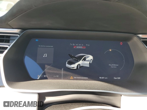 2016 Tesla Model S 90D with VIN 5YJSA1E49GF159988, listed as a Copart auction lot 76457024 with Not Provided miles and Salvage Title. Bid and sale history available at DreamBid. Image 9.