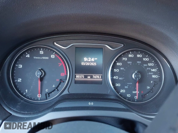 2015 Audi A3 1.8T Premium Plus with VIN WAUCCGFFXF1021950, listed as a IAAI auction lot 41850779 with 80,375 mi miles. Bid and sale history available at carsss.com. Image 7.