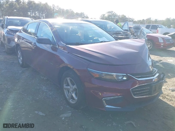 2016 Chevrolet Malibu LS with VIN 1G1ZB5ST1GF213156, listed as a IAAI auction lot 41314115 with 75,332 mi miles. Bid and sale history available at carsss.com. Image 1.