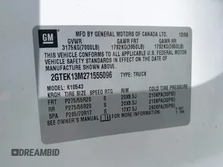 2007 GMC Sierra 1500 SLE1 с VIN 2GTEK13M271555096, выставлен на аукционе IAAI как лот 42321434 с пробегом 221 352 миль миль и . История ставок и продаж доступна на DreamBid. Изображение 9.