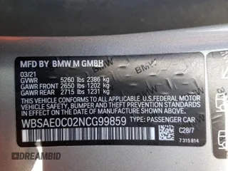 2022 BMW M8 Competition z VIN WBSAE0C02NCG99859, wystawiony jako Copart lot #70144082 z przebiegiem 13 504 mil mil oraz . Historia ofert i sprzedaży dostępna na DreamBid. Obrazek 13.