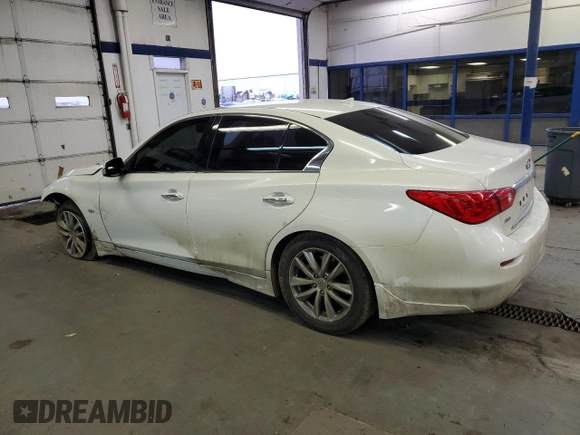 2017 Infiniti Q50 2.0t Premium with VIN JN1CV7ARXHM680274, listed as a Copart auction lot 88106815 with 130,322 mi miles and Salvage Title. Bid and sale history available at carsss.com. Image 2.
