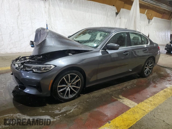 2019 BMW 3 Series 330i xDrive with VIN WBA5R7C59KAJ85302, listed as a Copart auction lot 46844465 with 54,469 mi miles and Salvage Title. Bid and sale history available at carsss.com. Image 1.