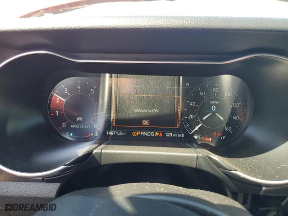 2021 Ford Mustang GT with VIN 1FA6P8CF8M5145287, listed as a Copart auction lot 47650835 with 14,971 mi miles and Salvage Title. Bid and sale history available at carsss.com. Image 9.