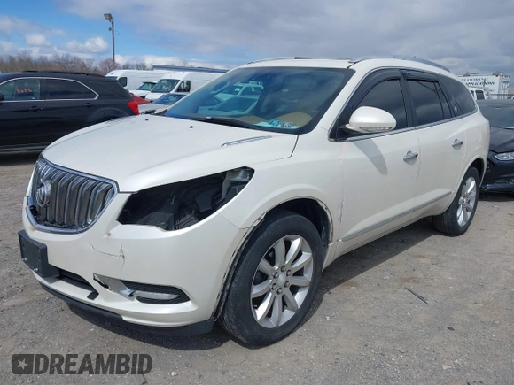 2014 Buick Enclave Premium with VIN 5GAKRCKD1EJ330216, listed as a IAAI auction lot 41880771 with 157,000 mi miles and . Bid and sale history available at DreamBid. Image 2.