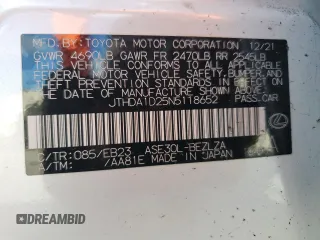 2022 Lexus IS with VIN JTHDA1D25N5118652, listed as a Copart auction lot 86983604 with 29,860 mi miles and Salvage Title. Bid and sale history available at carsss.com. Image 12.