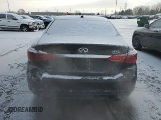 2023 Infiniti Q50 Luxe with VIN JN1EV7BR8PM541976, listed as a Copart auction lot 45134995 with 19,621 mi miles and Salvage title. Bid and sale history available at DreamBid. Image 6.