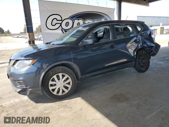 2016 Nissan Rogue SV with VIN KNMAT2MV8GP691017, listed as a Copart auction lot 55435685 with 91,056 mi miles and Salvage Title. Bid and sale history available at DreamBid. Image 1.