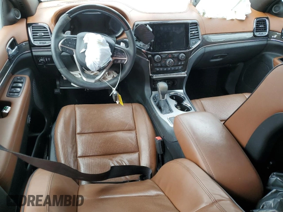 2020 Jeep Grand Cherokee Overland with VIN 1C4RJFCGXLC204095, listed as a Copart auction lot 43705155 with 34,569 mi miles and Non repairable. Bid and sale history available at DreamBid. Image 8.