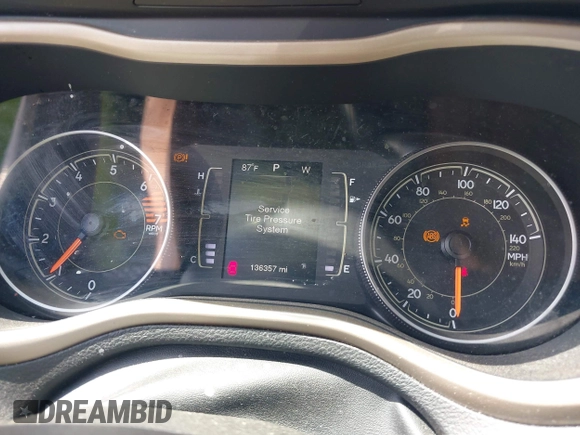 2016 Jeep Cherokee 75th Anniversary with VIN 1C4PJLCB3GW200355, listed as a IAAI auction lot 42140746 with 136,357 mi miles and . Bid and sale history available at DreamBid. Image 7.