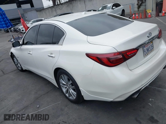 2018 Infiniti Q50 3.0t LUXE with VIN JN1EV7AP8JM364465, listed as a IAAI auction lot 41734191 with 136,869 mi miles. Bid and sale history available at carsss.com. Image 3.