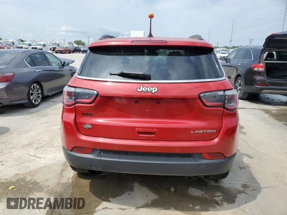 2018 Jeep Compass Limited with VIN 3C4NJCCB2JT358366, listed as a Copart auction lot 57937785 with 72,834 mi miles and Salvage title. Bid and sale history available at DreamBid. Image 6.