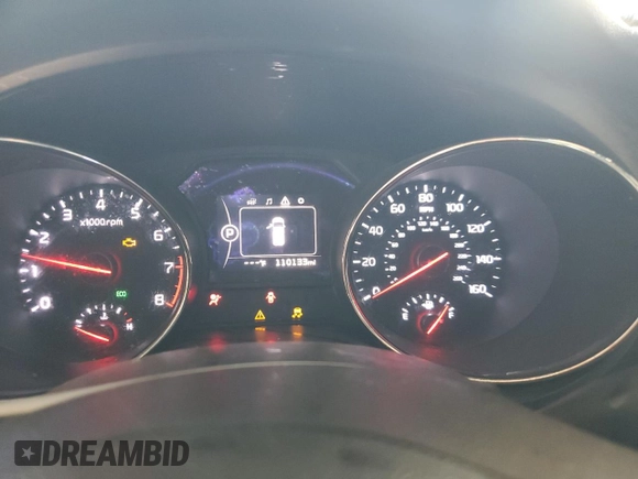 2017 Kia Sedona LX with VIN KNDMB5C14H6229609, listed as a Copart auction lot 54563715 with 110,133 mi miles and Salvage Title. Bid and sale history available at DreamBid. Image 9.