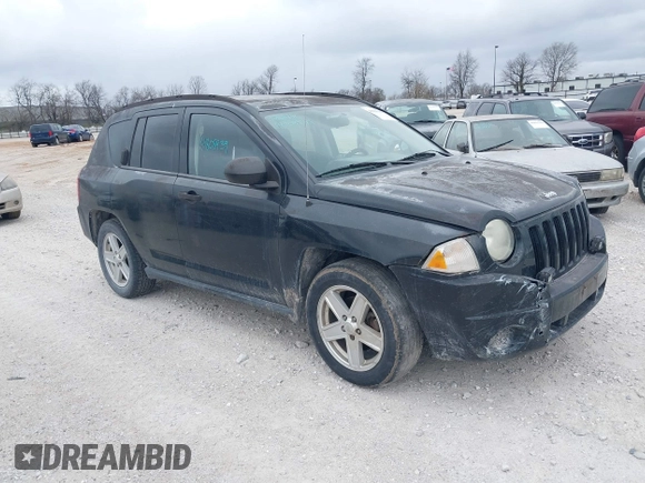 2007 Jeep Compass Sport with VIN 1J8FF47W57D356045, listed as a IAAI auction lot 41808939 with 209,671 mi miles. Bid and sale history available at carsss.com. Image 1.