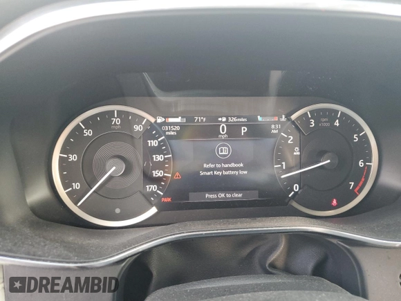 2022 Jaguar F-Pace with VIN SADCK2EX2NA692924, listed as a Copart auction lot 44647665 with 31,250 mi miles and Salvage title. Bid and sale history available at DreamBid. Image 9.