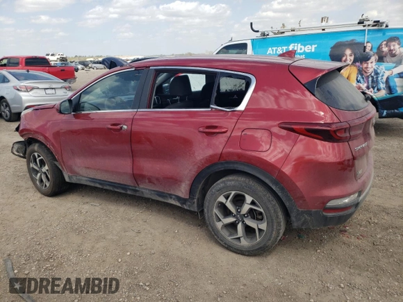 2020 Kia Sportage LX with VIN KNDPM3AC5L7829395, listed as a Copart auction lot 48951455 with 58,089 mi miles and Salvage Title. Bid and sale history available at DreamBid. Image 2.