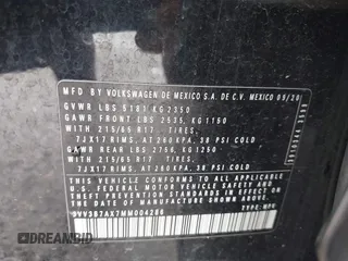 2021 Volkswagen Tiguan SE z VIN 3VV3B7AX7MM004286, wystawiony jako IAAI lot #39864219 z przebiegiem 67 429 mil mil oraz . Historia ofert i sprzedaży dostępna na DreamBid. Obrazek 9.