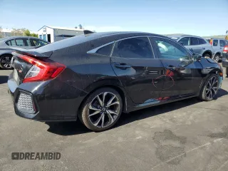 2018 Honda Civic Si with VIN 2HGFC1E51JH709059, listed as a Copart auction lot 52453615 with 90,917 mi miles and Salvage Title. Bid and sale history available at DreamBid. Image 3.