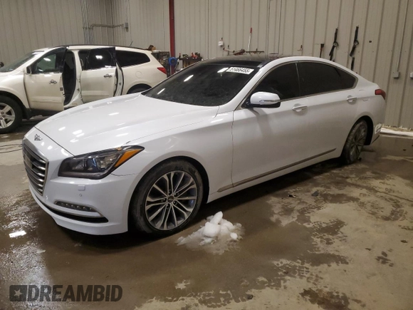 2017 Genesis G80 3.8L with VIN KMHGN4JE8HU203249, listed as a Copart auction lot 51466455 with 72,790 mi miles and Clean Title. Bid and sale history available at DreamBid. Image 1.