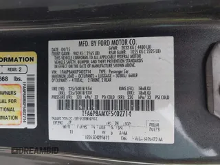 2015 Ford Mustang V6 with VIN 1FA6P8AMXF5402714, listed as a IAAI auction lot 42400456 with 83,133 mi miles and . Bid and sale history available at DreamBid. Image 9.