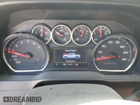 2020 Chevrolet Silverado 1500 LT with VIN 1GCRYDED6LZ113552, listed as a Copart auction lot 48666605 with 77,651 mi miles and Salvage Title. Bid and sale history available at carsss.com. Image 9.