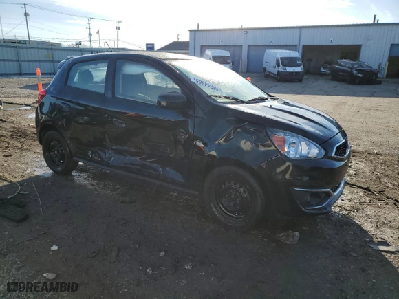2020 Mitsubishi Mirage ES with VIN ML32A3HJ3LH005349, listed as a Copart auction lot 48244965 with 89,702 mi miles and Salvage Title. Bid and sale history available at carsss.com. Image 4.