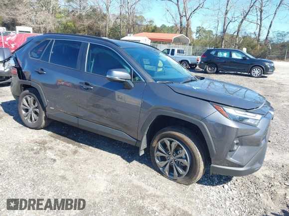 2024 Toyota RAV4 Hybrid XLE Premium with VIN 4T3B6RFV9RU161308, listed as a IAAI auction lot 41587148 with 8,952 mi miles. Bid and sale history available at carsss.com. Image 1.