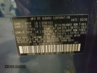 2020 Subaru Outback Premium с VIN 4S4BTACC8L3206404, выставлен на аукционе Copart как лот 59326875 с пробегом 66 728 миль миль и Списание • Salvage title. История ставок и продаж доступна на DreamBid. Изображение 13.