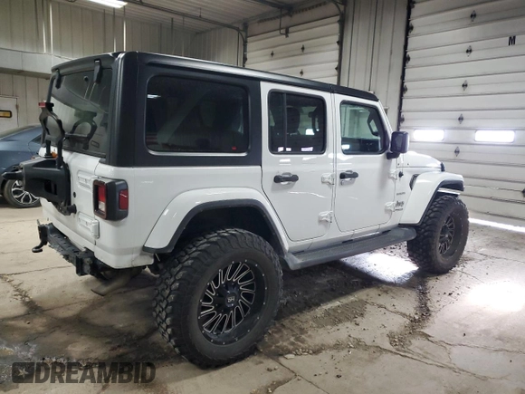 2021 Jeep Wrangler Unlimited Sahara High Altitude with VIN 1C4HJXEN4MW866249, listed as a Copart auction lot 86836674 with 15,858 mi miles and Salvage title. Bid and sale history available at DreamBid. Image 3.