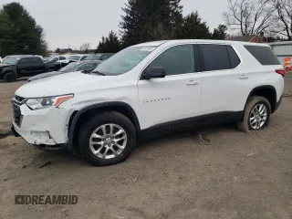 2021 Chevrolet Traverse LS with VIN 1GNEVFKW2MJ179547, listed as a Copart auction lot 45479365 with 43,459 mi miles and Salvage Title. Bid and sale history available at carsss.com. Image 1.