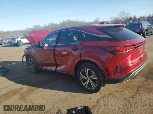 2025 Lexus RX with VIN 2T2BBMCAXSC067451, listed as a Copart auction lot 48842315 with 3,833 mi miles and Salvage Title. Bid and sale history available at carsss.com. Image 2.
