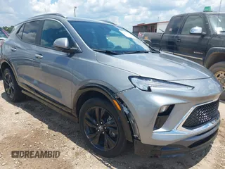 2024 Buick Encore GX Sport Touring with VIN KL4AMDSL1RB184318, listed as a IAAI auction lot 42643312 with 27,844 mi miles and . Bid and sale history available at DreamBid. Image 1.